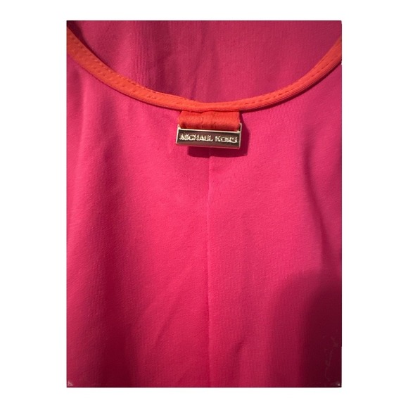 Michael Kors Pink Scoop Neck One Piece Swimsuit, Size 10 - Picture 4 of 6